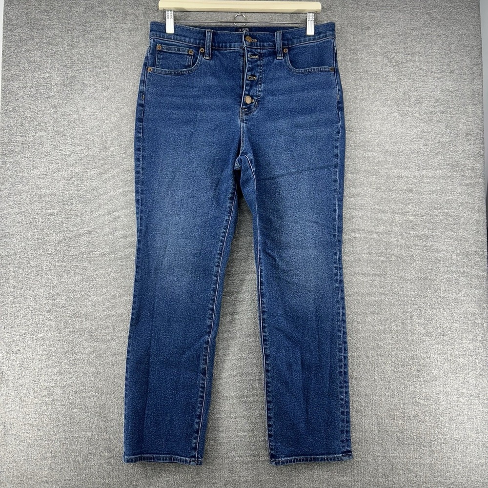 J Crew Essential Straight Jeans Women Size 29 Blue Denim Casual Cotton